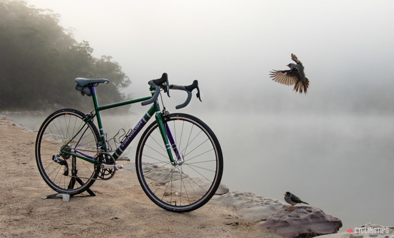 Custom steel frame built by English Cycles for Sean Lybrand