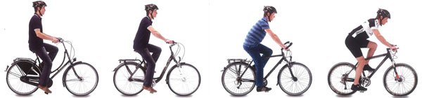 Rider position with different stem lengths