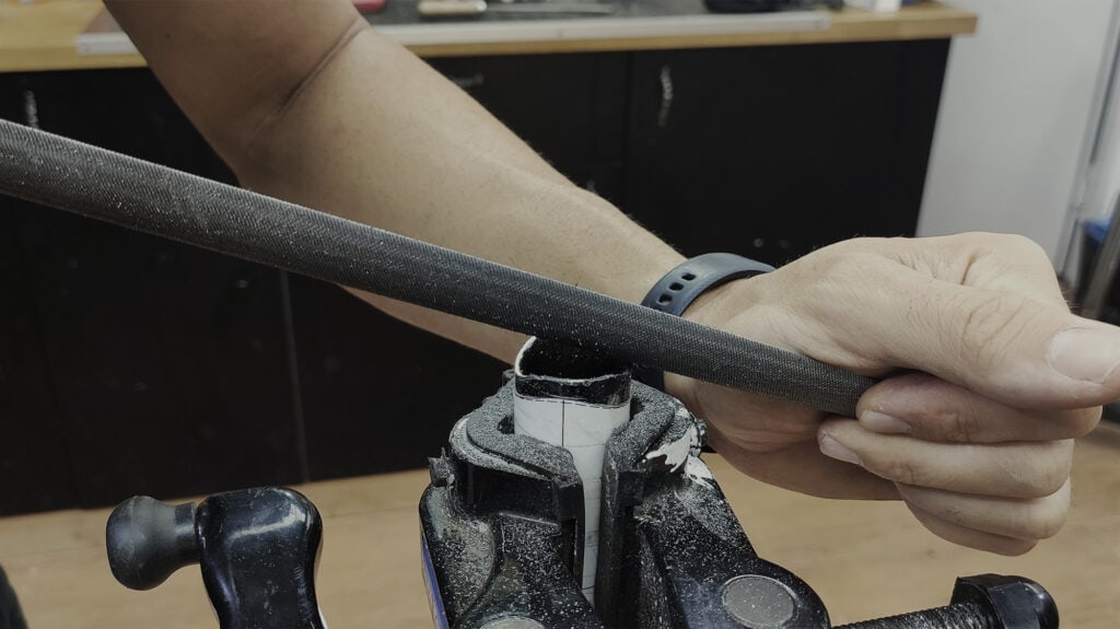 Hand-built construction process of a custom bicycle